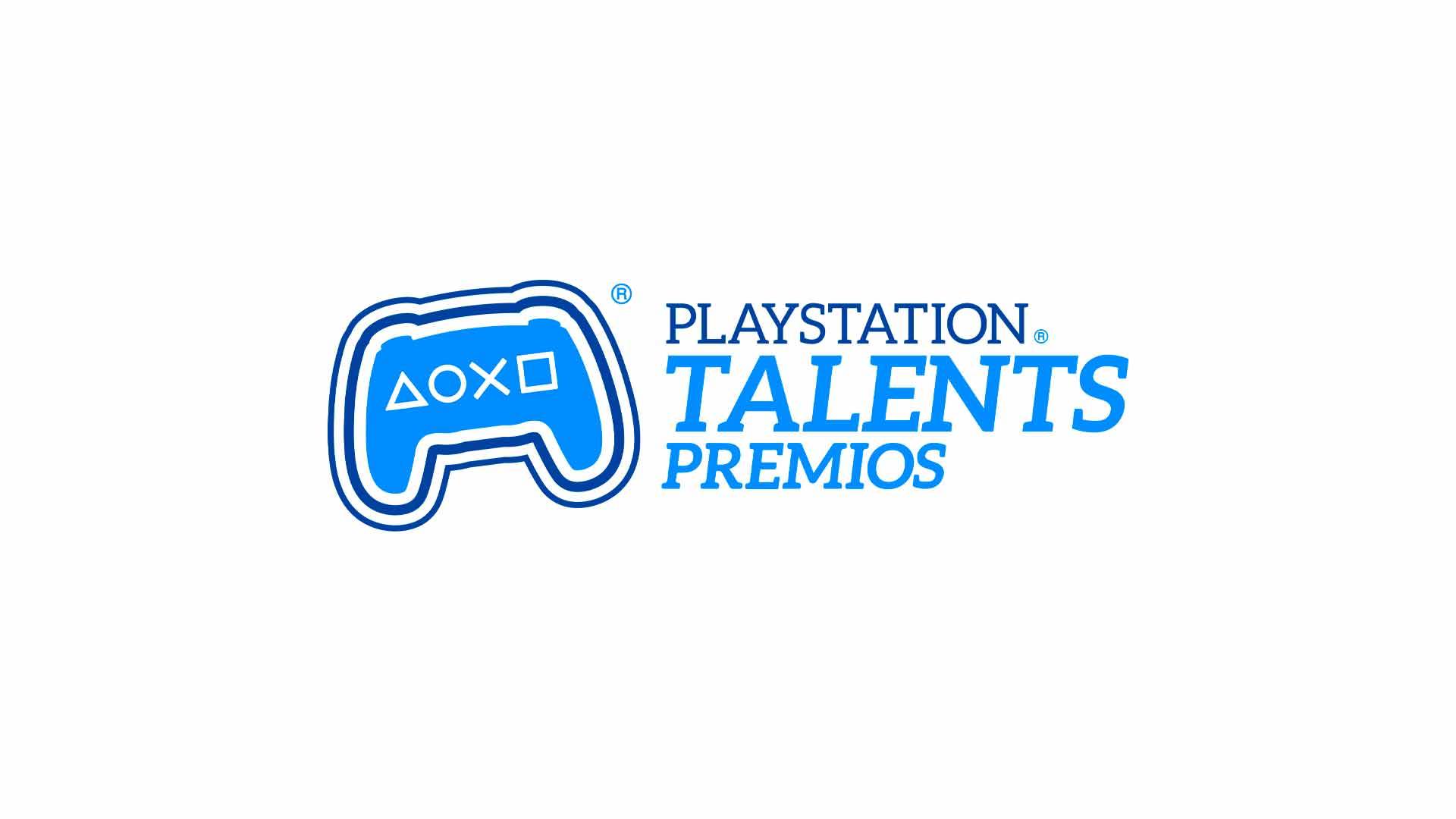 Logo de los premios PlayStation Talents con un control de videojuegos.