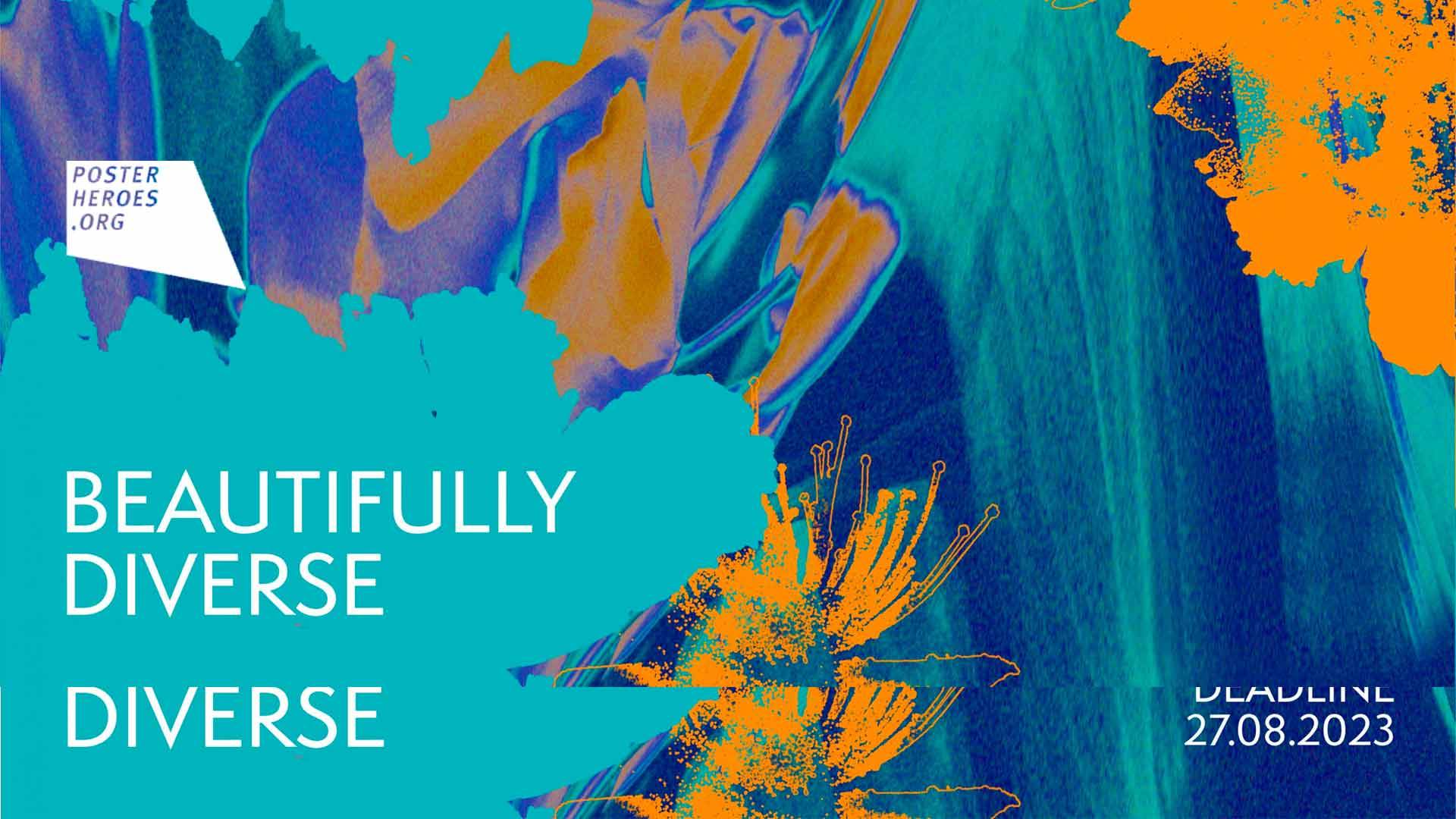 Un cartel colorido que promueve la diversidad con la fecha límite del 27 de agosto de 2023.