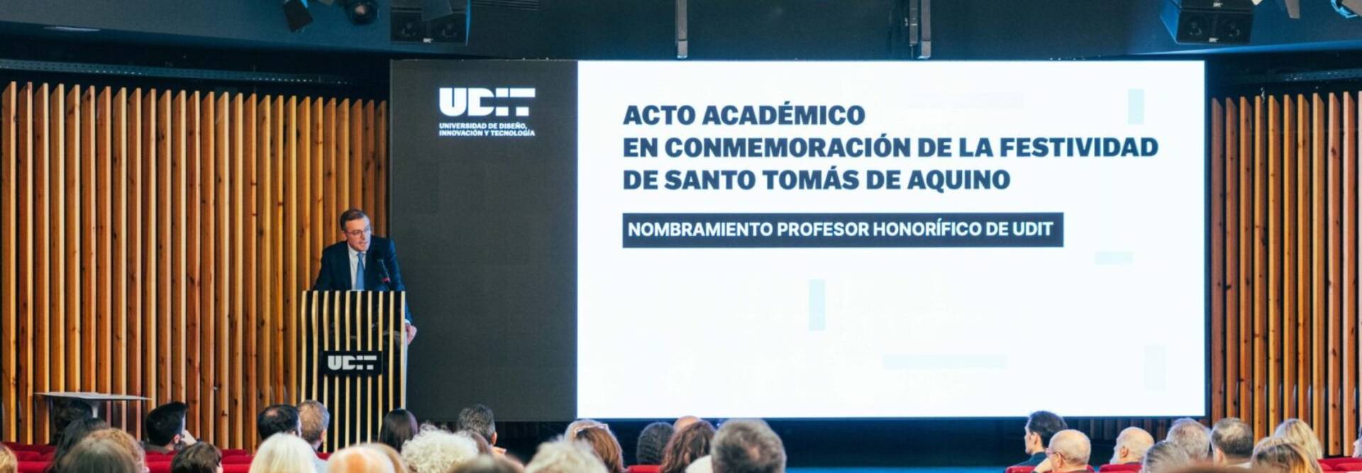 Una ceremonia académica en la que se conmemora la festividad de Santo Tomás de Aquino.