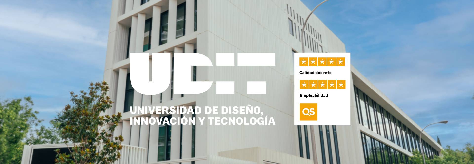 Edificio moderno de la Universidad de Diseño, Innovación y Tecnología.