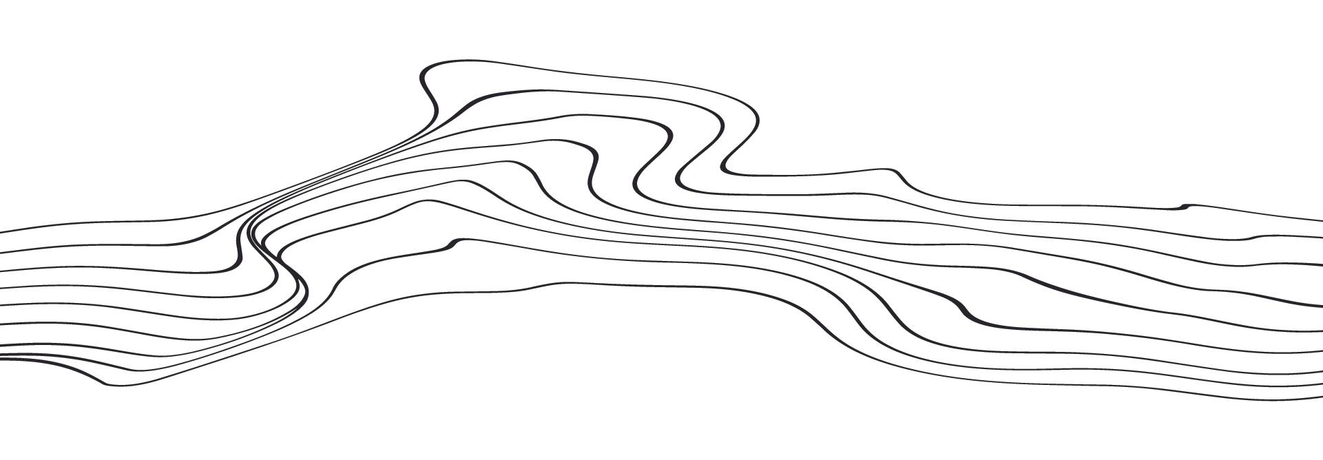 La imagen muestra un diseño abstracto con líneas onduladas en blanco y negro.