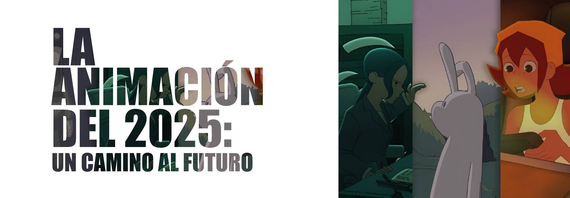 Una ilustración que representa el futuro de la animación, con personajes en un entorno creativo.