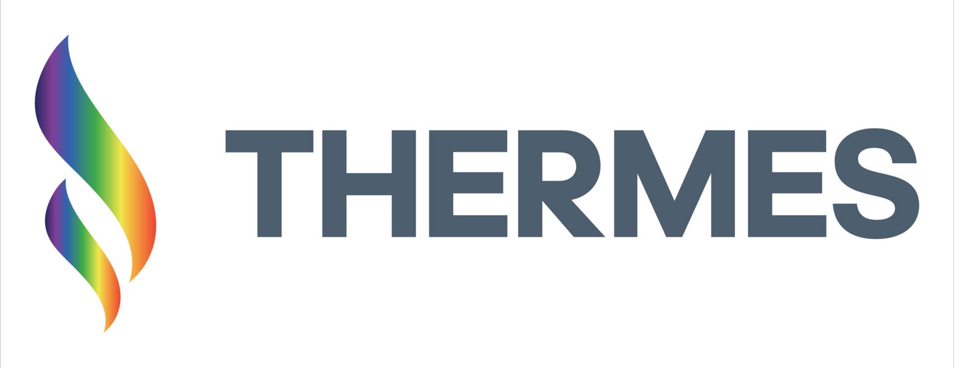 Logo de la marca Thermes con un diseño colorido y moderno.