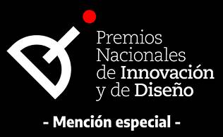 El logo de los Premios Nacionales de Innovación y de Diseño con mención especial.
