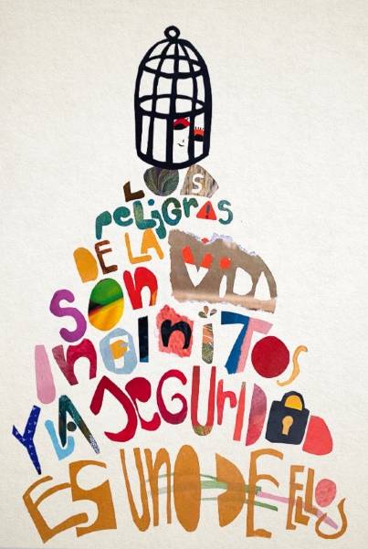 Una ilustración colorida que presenta un mensaje sobre las piedras de la vida y la seguridad.