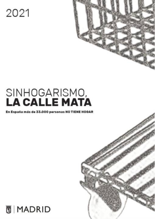 Una portada de informe que aborda el sin hogarismo en España.