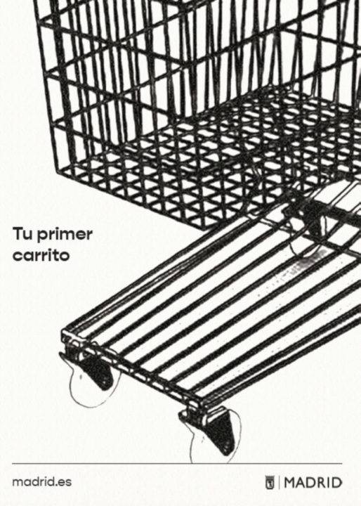 Imagen de un carrito de compras con el texto 'Tu primer carrito'.