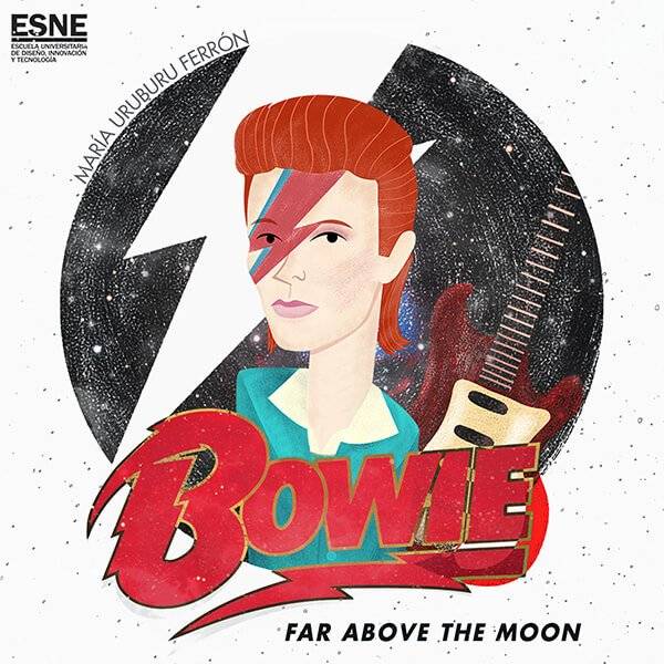 Imagen ilustrativa de un personaje estilizado con un fondo espacial y elementos relacionados con la música.