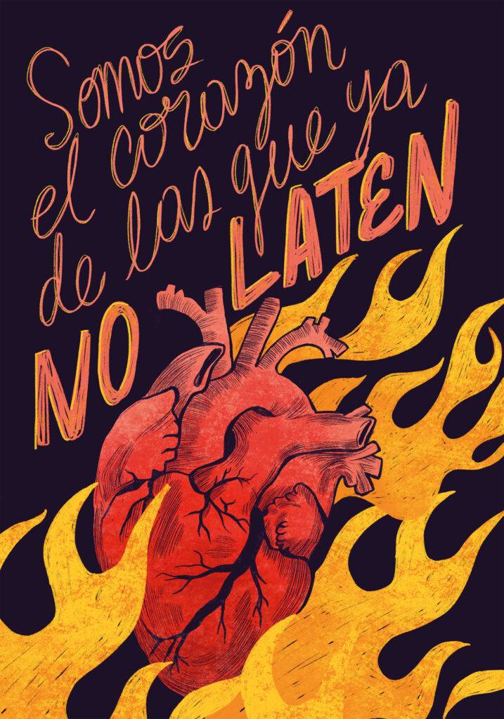La imagen muestra un corazón humano rodeado de llamas con un texto reflexivo sobre la importancia de las personas que ya no están con nosotros.