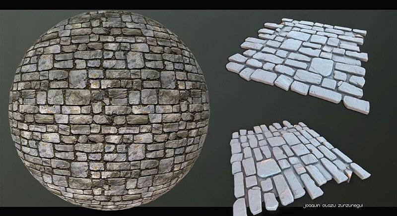 Una textura de pavimento de piedras con un diseño variado y tonalidades claras.
