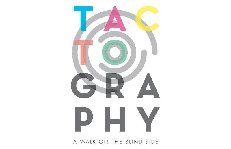 Una representación gráfica con letras de colores que forman la palabra 'Tactografía'.