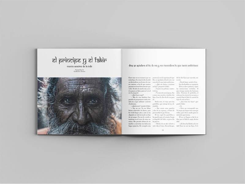 La imagen muestra un libro abierto con un retrato de un hombre de aspecto sabio en la página izquierda y texto en español en la página derecha.