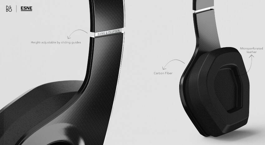 Auriculares modernos con altura ajustable y materiales de alta calidad.