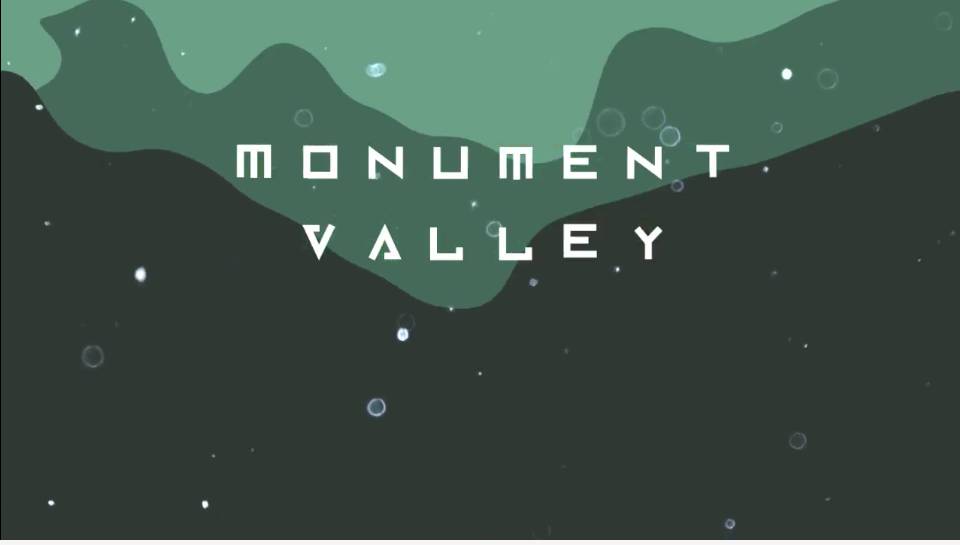 Una imagen con un fondo abstracto que muestra el texto 'Monument Valley'.