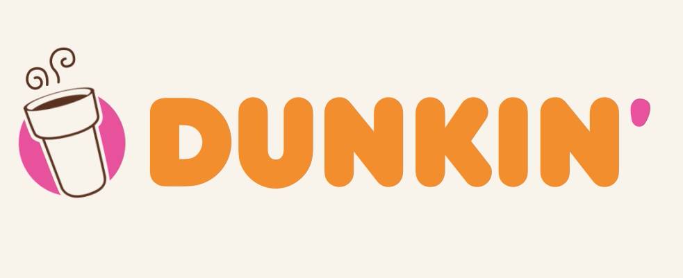 Logo de la cadena de cafeterías Dunkin'.